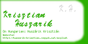 krisztian huszarik business card