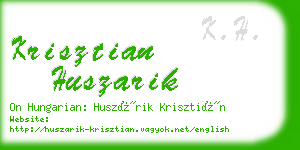 krisztian huszarik business card